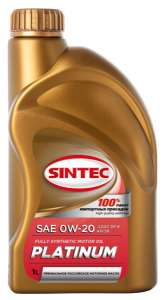 Моторное масло Sintec Платинум SAE 0W-20 API SP, ILSAC GF-6  1л синтетика