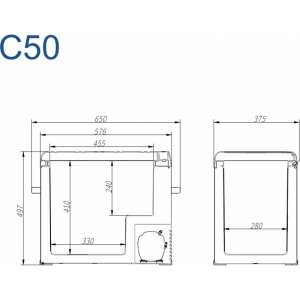 Компрессорный автохолодильник Alpicool C50