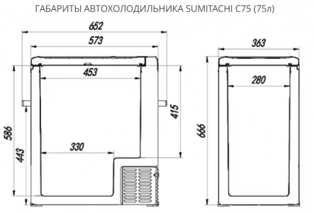 Автохолодильник компрессорный SUMITACHI C75